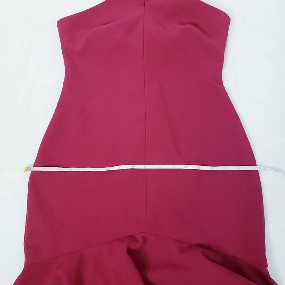 Likely Jenny Formal High Low Halter Gown Dress Berry Red 6 - Picture 8 of 12